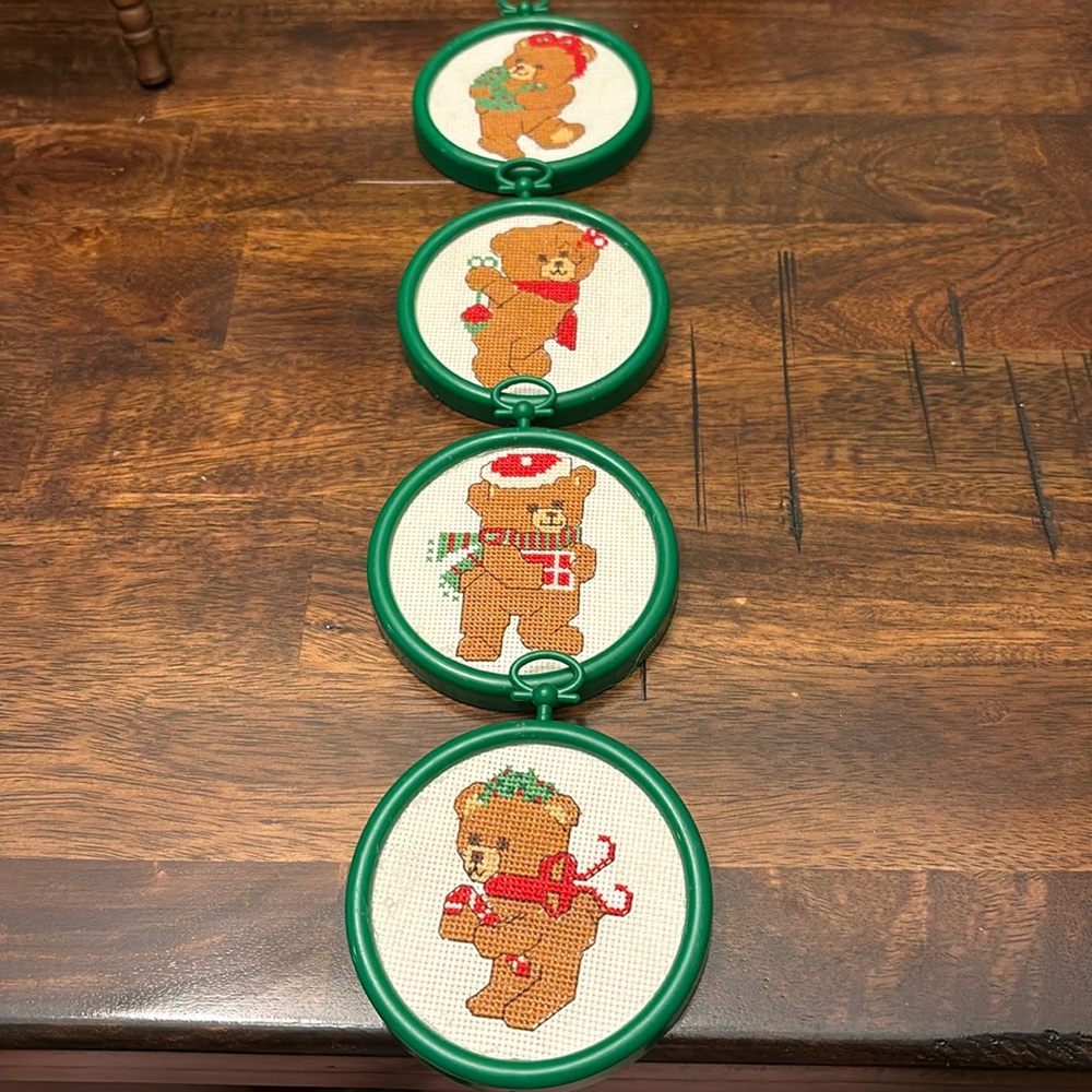 Cross Stitch Christmas Bears